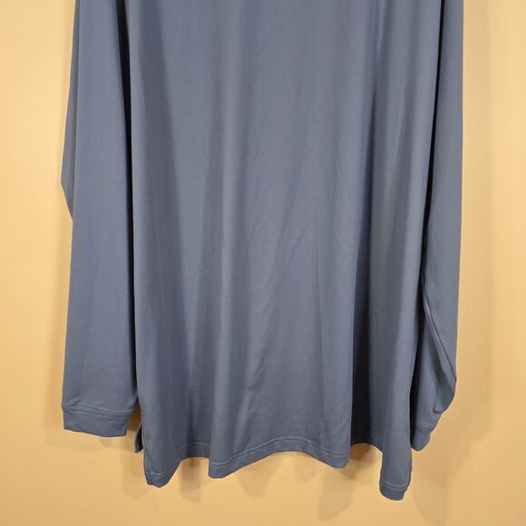 Men's Peter Millar Blue Long Sleeve Polo Shirt Top | Size XL - Picture 7 of 11